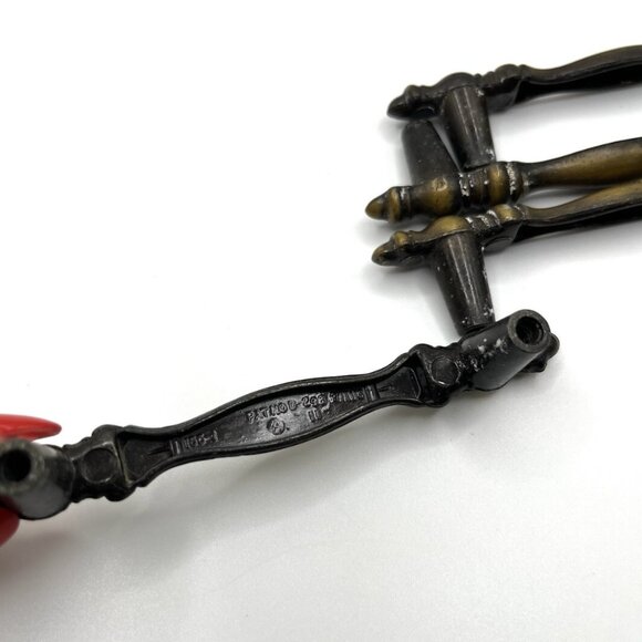 Vintage Gold Tone Hardware Lot 80’s Regency MCM Ornate Brass Backplates Handles - Picture 7 of 10